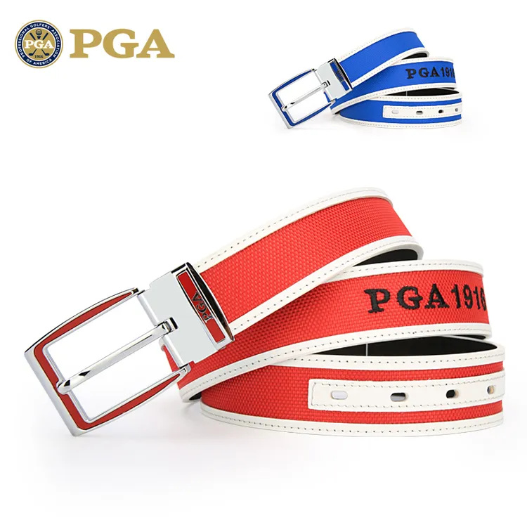 美国PGA 高尔夫男士皮带 头层牛皮+尼龙 潮流百搭腰带 2025新款