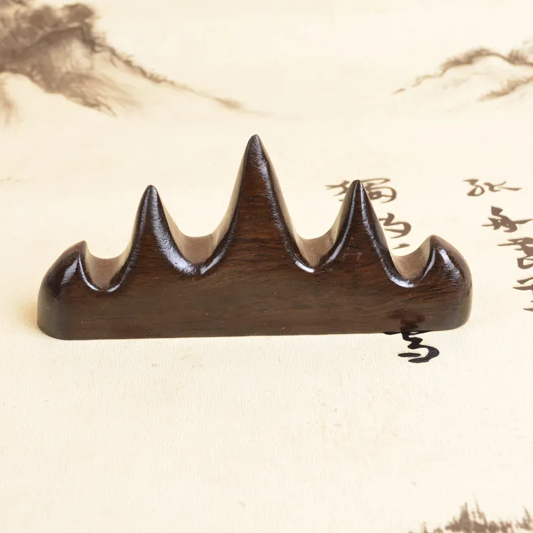 毛笔笔山笔搁笔架黑梓木笔架五指山塑料笔山陶瓷笔搁批发