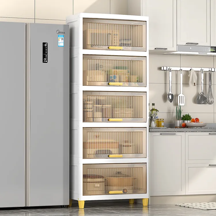 加厚厨房收纳置物架卫生间多层收纳架收纳柜储物柜多层调料整理架