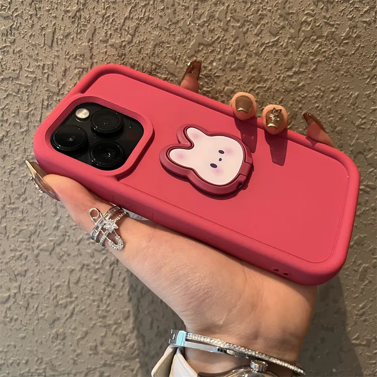 红粉兔免支架14手机壳iPhone13promax新款11防摔13高级12软xs/xr