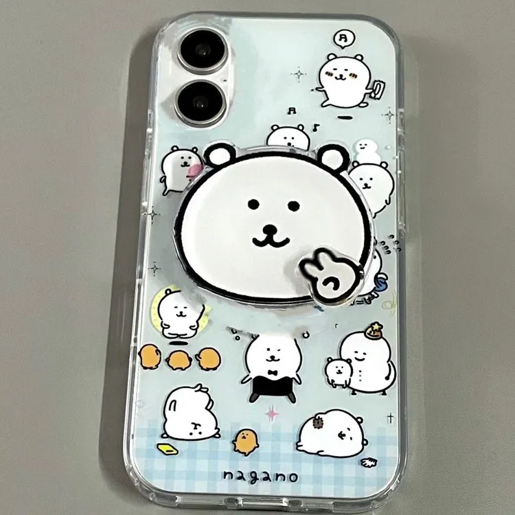 比耶自嘲熊适用iPhone16可爱15/13手机壳14苹果14promax趣味12/11