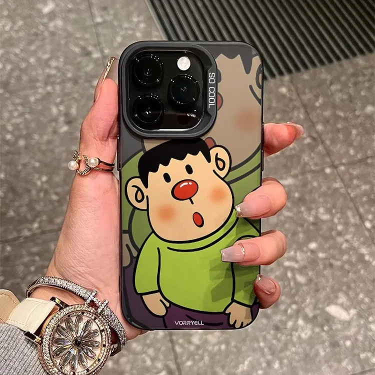 卡通胖虎歪头适用苹果16PRO/15PRO手机壳14Promax可爱13PRO防摔12