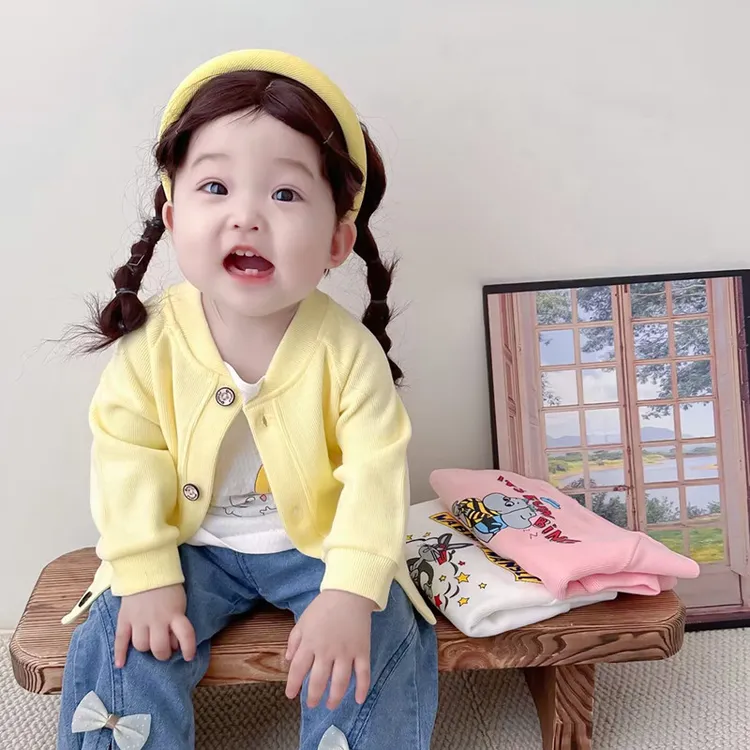 早秋男女宝宝春秋季小外套婴儿衣服儿童卡通婴幼儿长袖小开衫外披