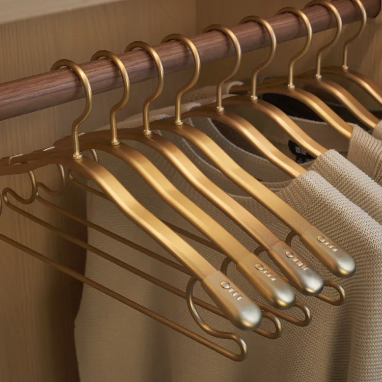 铝合金金属衣架家用无痕防滑挂衣服不变形加粗加厚成人大号10个