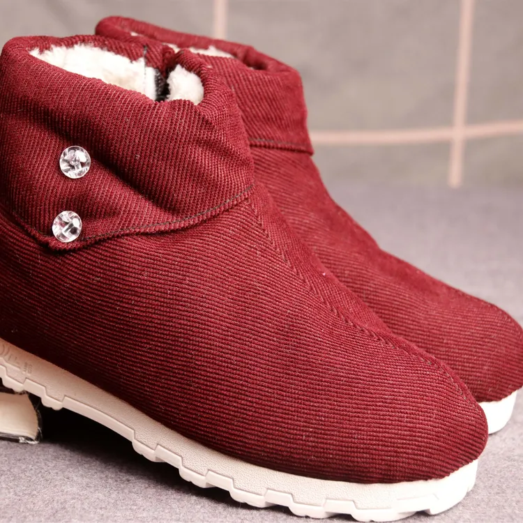 【水晶双扣棉鞋】恩施手工棉鞋，三十年手艺，时尚女款，厂家直销。