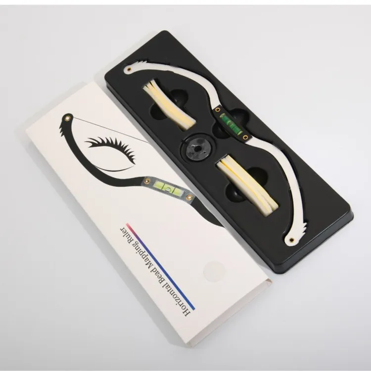 纹绣弓箭水平尺眉型设计画眉神器自然眉形纹眉定位平衡对称尺子卡