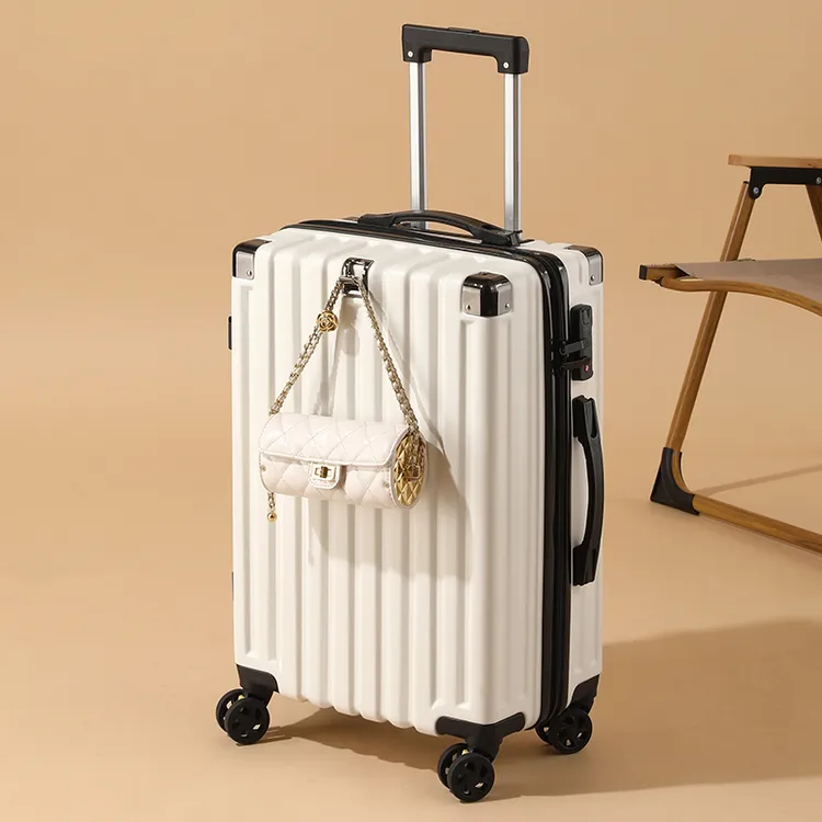2024新款旅行箱行李箱万向轮拉杆箱密码箱旅行行李箱白色登机箱