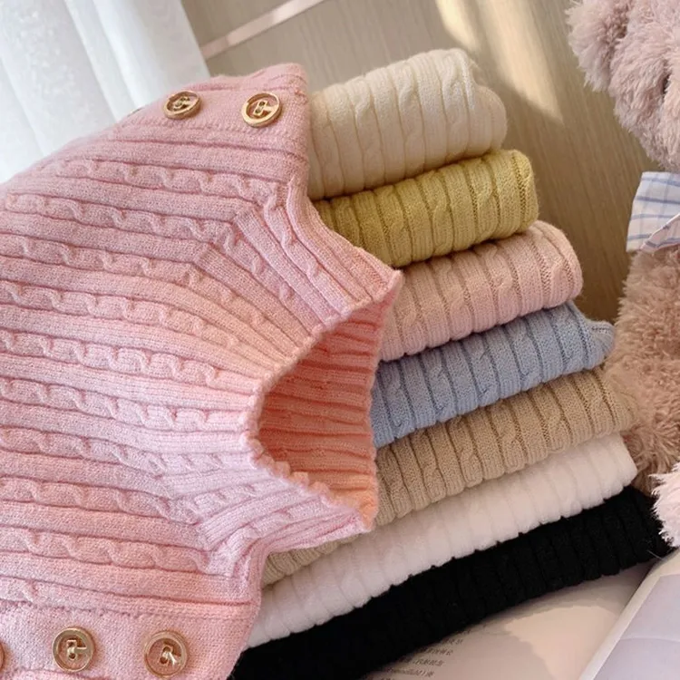 女童高领打底针织衫秋冬新款儿童小女孩洋气毛衣宝宝纯色百搭上衣