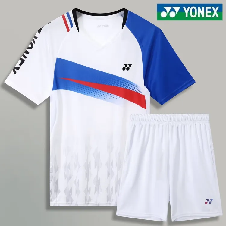 2024新款YY羽毛球服男女套装夏季速干运动短袖上衣乒乓球比赛定制