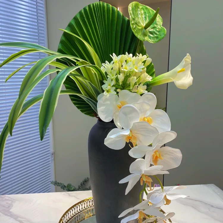 仿真花束设计师款秋水伊人落地花束玄关摆件家居装饰品仿真花