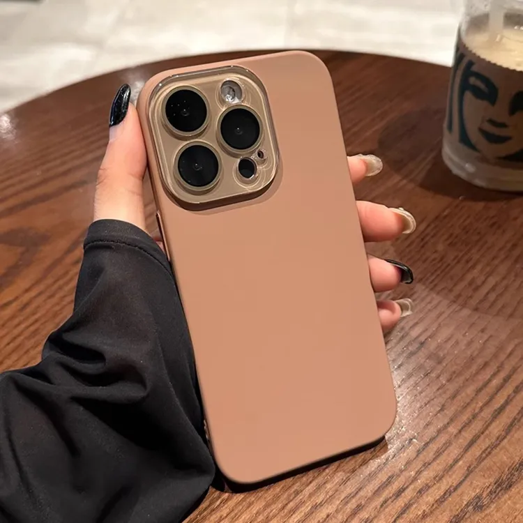 肤感磨砂苹果14promax手机壳iphone17pro带镜头膜16纯色15保护套