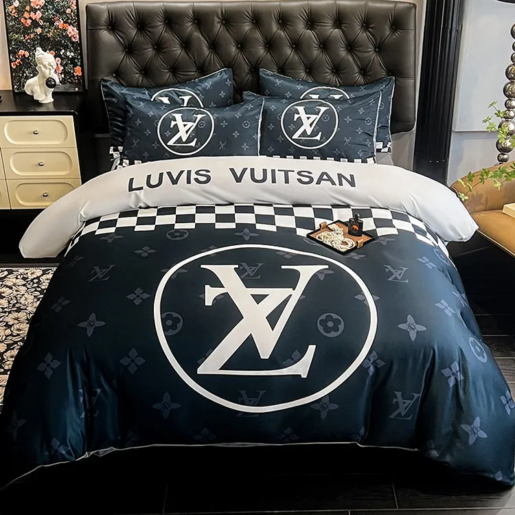 潮牌高级男生冰丝床上被罩高级感裸睡床单被套春夏季三件套床笠款