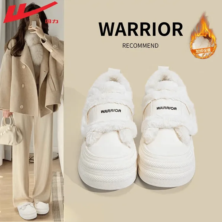 回力雪地靴女冬季加绒加厚鞋子女2025新款爆款厚底毛毛鞋棉鞋女款