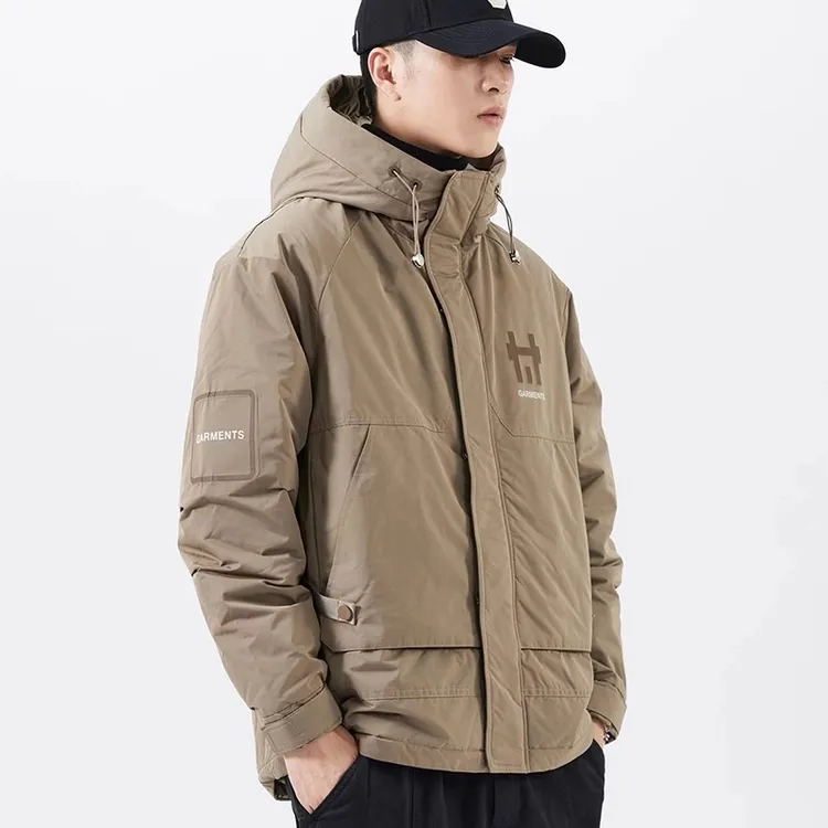 法国Cebrodz高端羽绒服男冬季加厚宽松连帽防寒滑雪服休闲户外