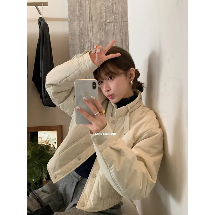 【IMISS】韩标！高品质立领保暖棉服外套  K80518#  HJY