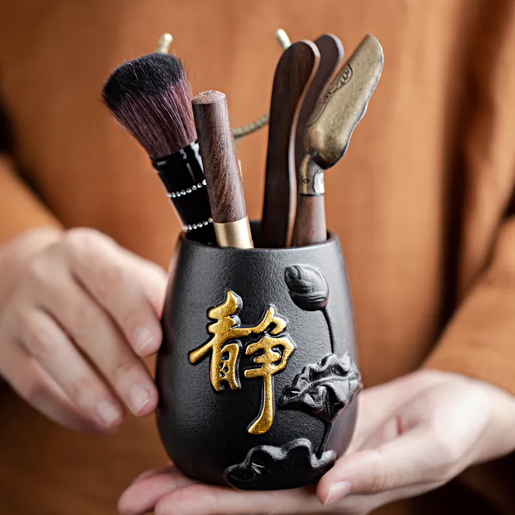 茶道六君子功夫茶具配件大全喝茶用品茶夹茶刮养壶笔泡茶工具