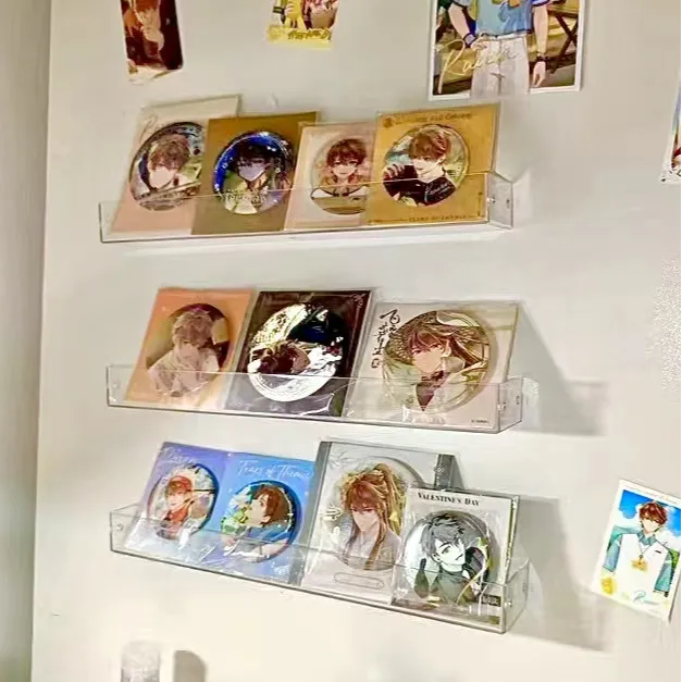 多层吧唧收纳盒免打孔壁挂式透明手办娃娃立牌吧唧展示架亚克力女