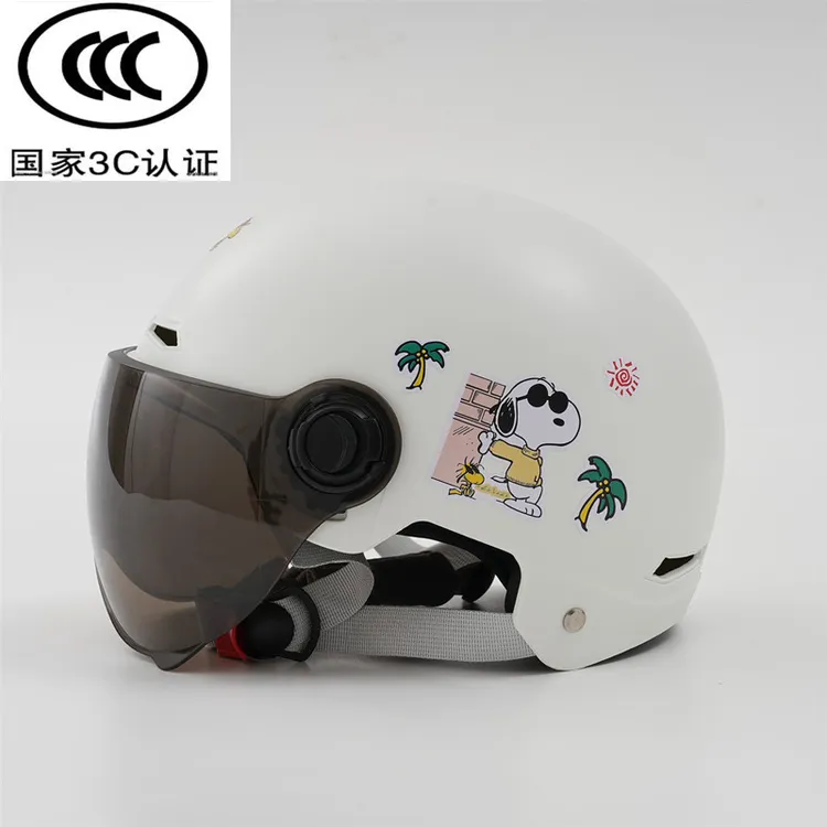 头盔电动电瓶车头盔男女夏季防晒轻便式四季通用3C半盔安全头帽