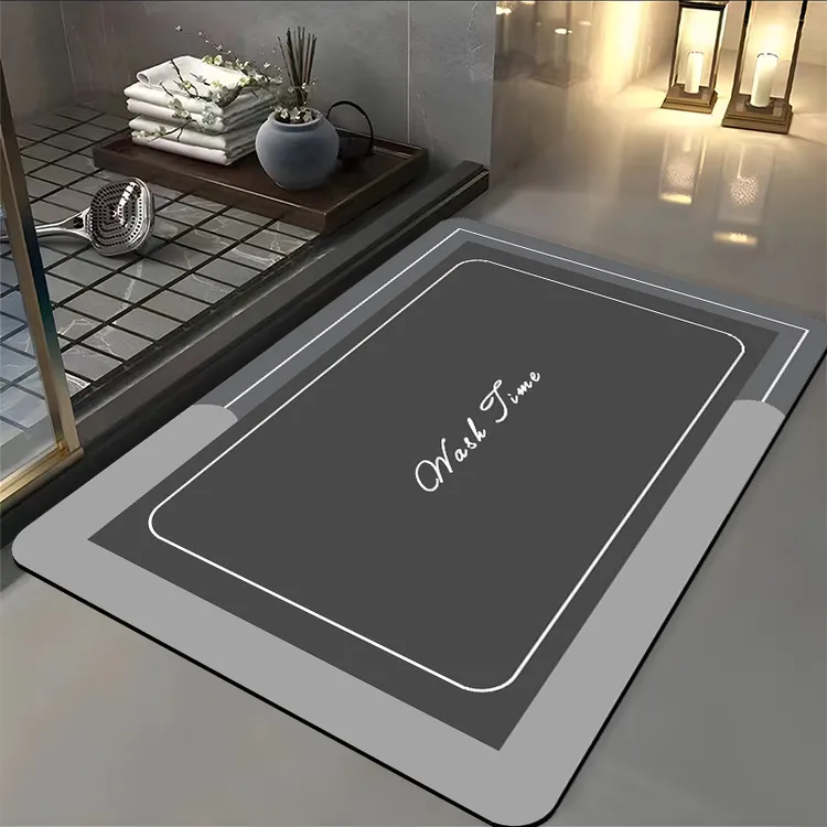 硅藻泥地垫吸水秒干防滑浴室门口地垫家用厕所速干地毯浴室吸水垫