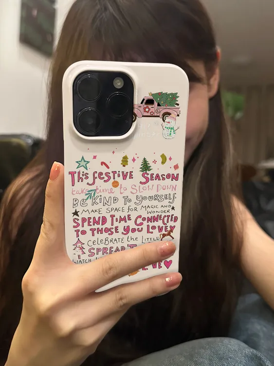 新款圣诞清单苹果15promax小众手机壳iPhone14高级菲林13治愈系12