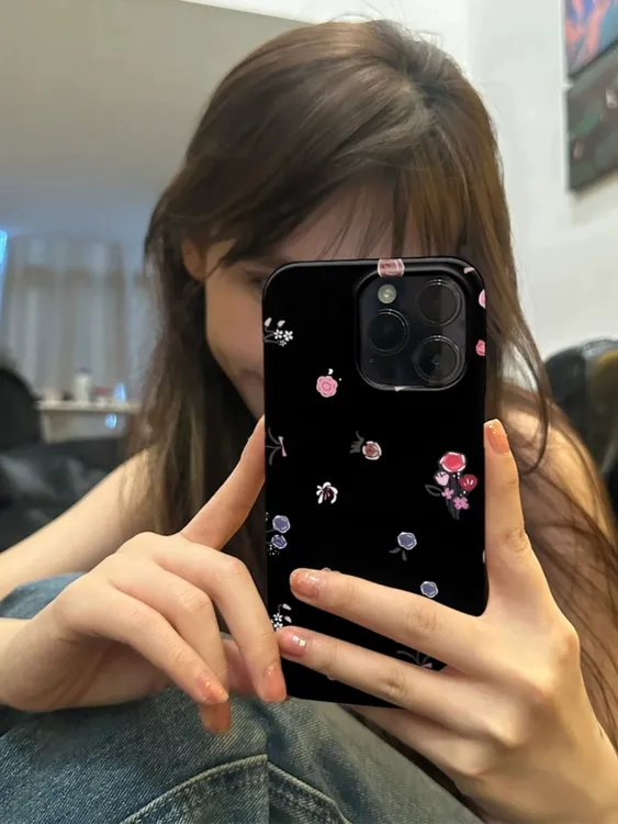 高级简约碎花苹果15promax小众手机壳iPhone14高级菲林13治愈系12