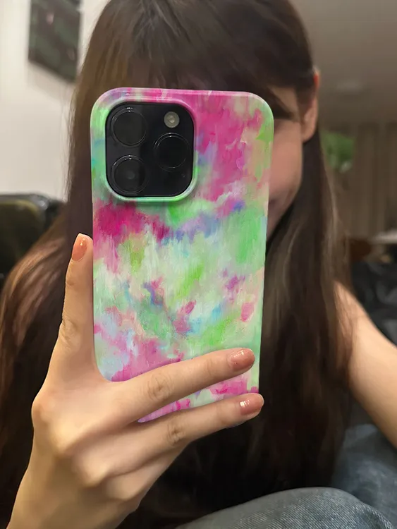 新款极光涂鸦苹果15promax小众手机壳iPhone14高级菲林13治愈系12