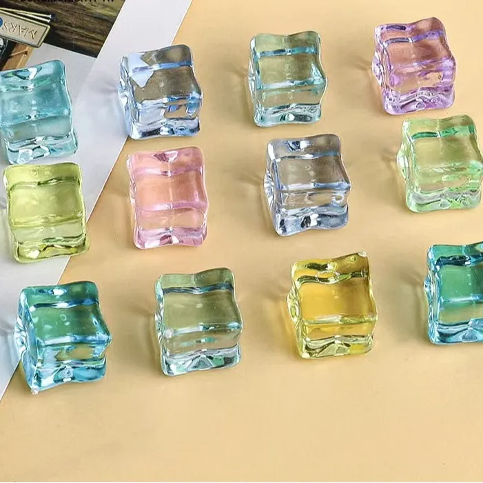 【直播拆】细闪冰块树脂饰品摆件DIY发光星空冰块