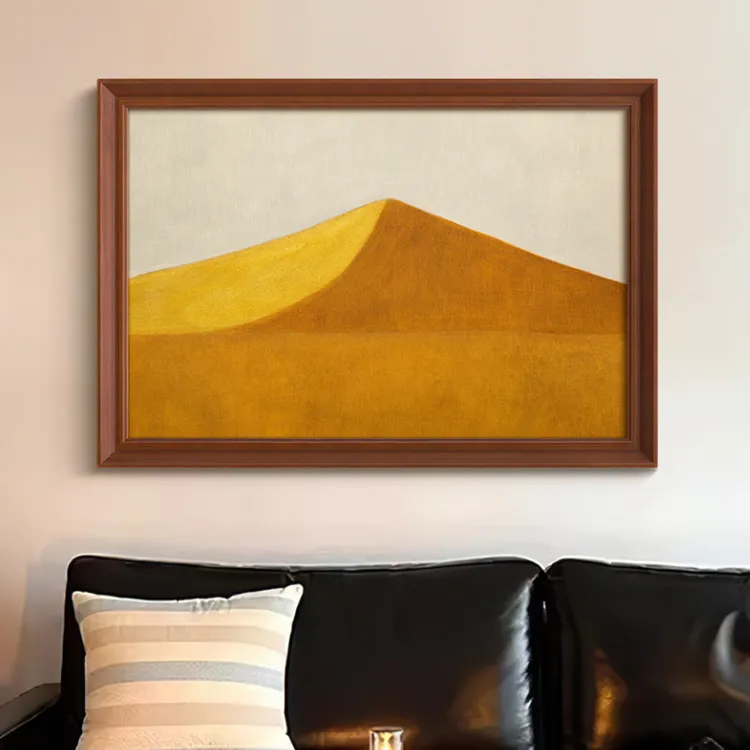 沙丘》高级感法式复古客厅背景墙装饰画中古风餐厅玄关柜横版挂画