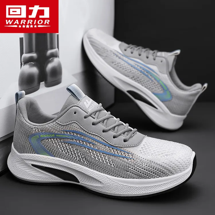 回力男鞋运动鞋减震2025新款春季透气网面休闲爆米花飞织跑步潮鞋