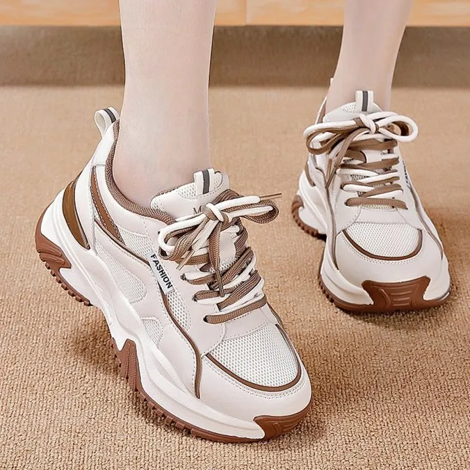 专柜正品 ins老爹鞋女2025透气百搭厚底韩版直播品牌休闲运动鞋女