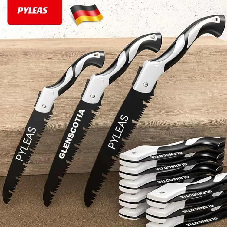 德国折叠锯子锯树砍树磨齿进口日本手锯木工锯钢锯手工锯锯木神器