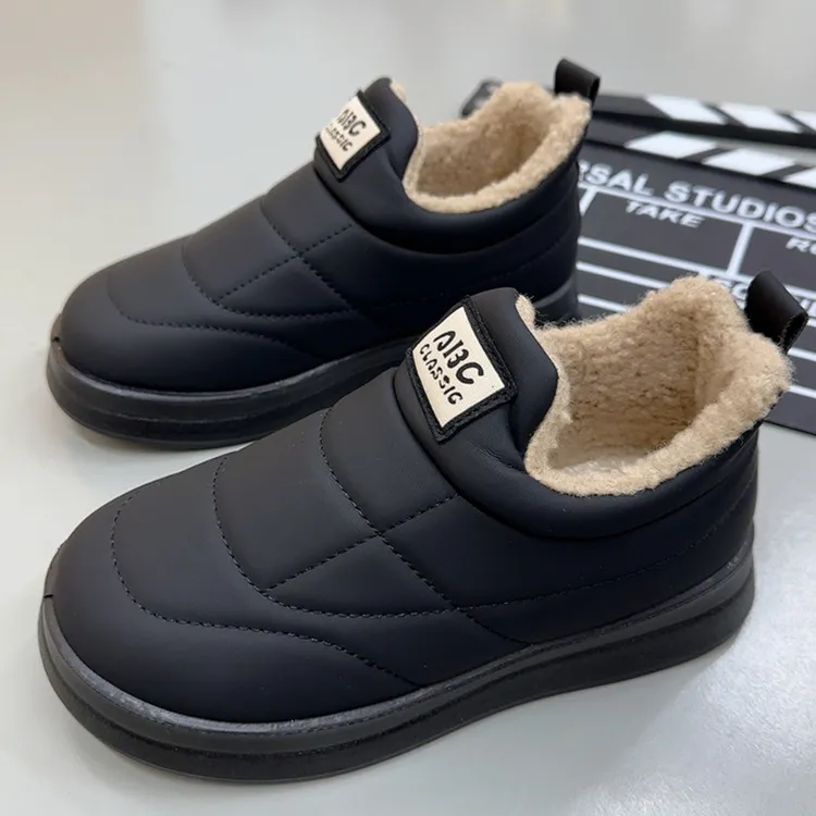 冬季老北京布鞋女士加绒加厚防滑棉靴厚底休闲棉鞋防水保暖雪地靴