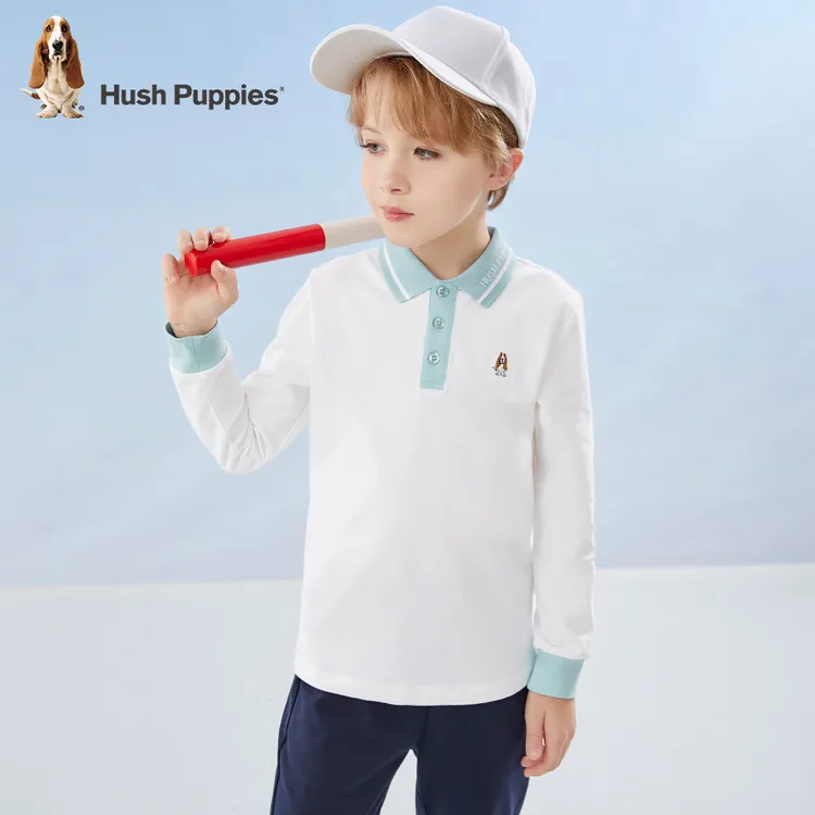 S暇步士童装秋季新款休闲针织翻领长袖Polo衫HPRQBD36CP508