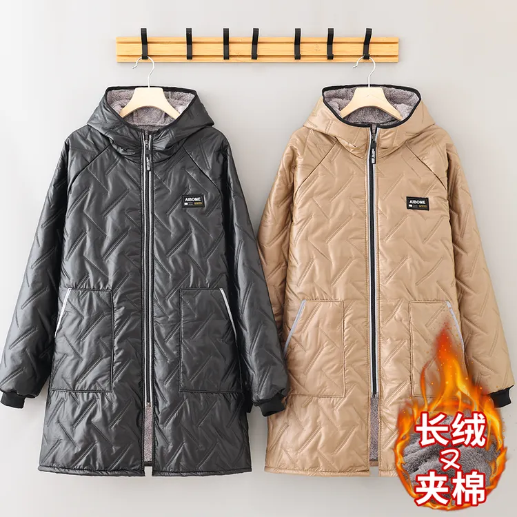 户外干活保暖冬季新款工作服加绒加厚防水罩衣男女款厨房家用外套