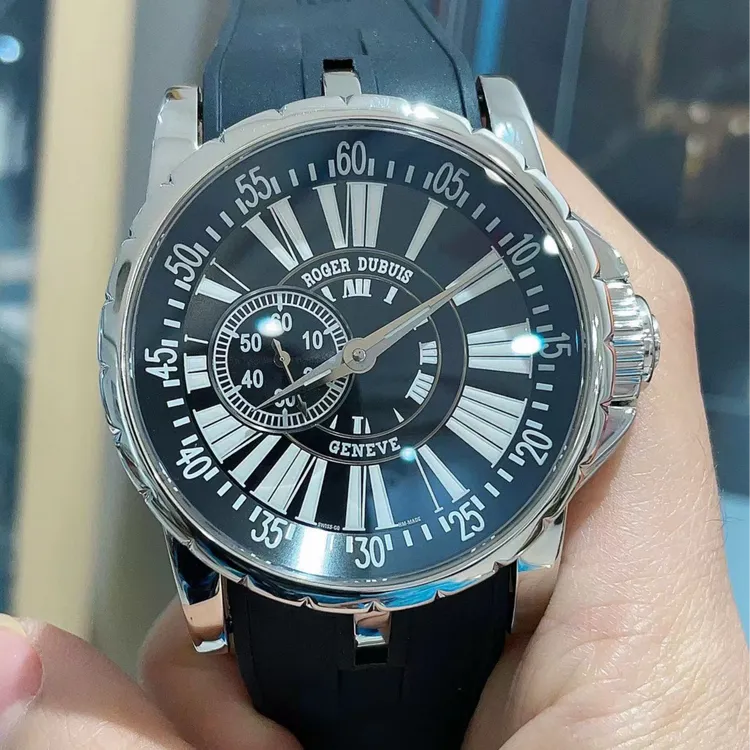 99新 ROGER DUBUIS/罗杰杜彼 限量888支/45mm/珍珠陀/机械/男表