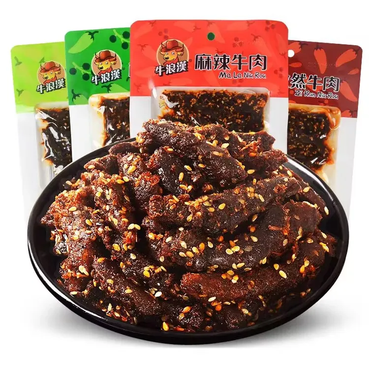 重庆特产牛浪汉麻辣牛肉干孜然泡椒流浪汉手撕追剧四川零食品小吃
