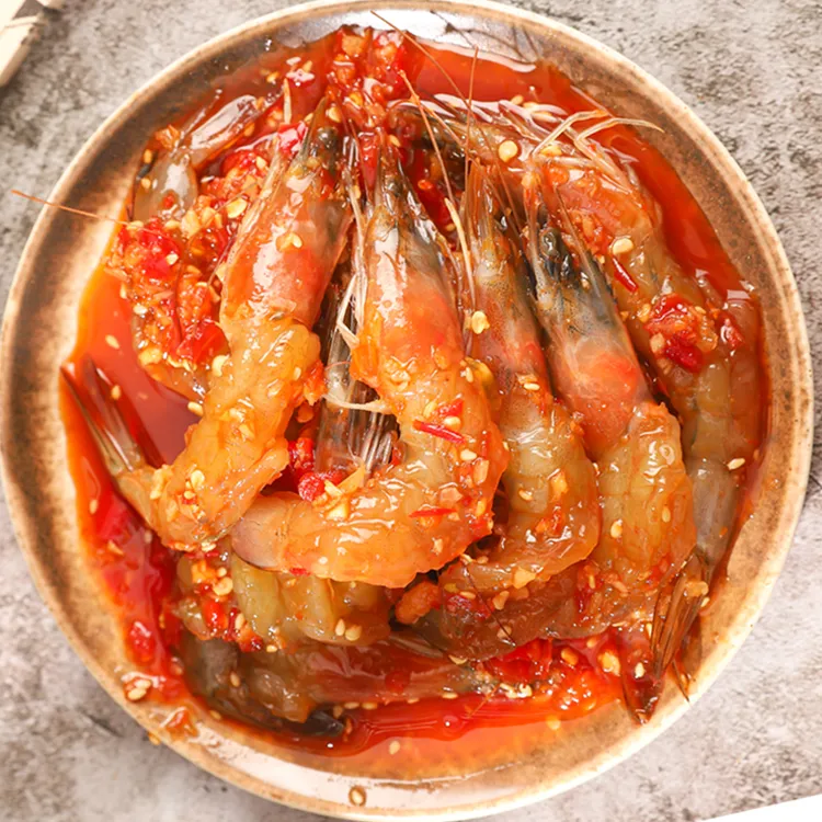 泰式生腌虾甜辣虾生呛无皮虾300g/罐蟹块即食捞汁鲜美生腌海鲜