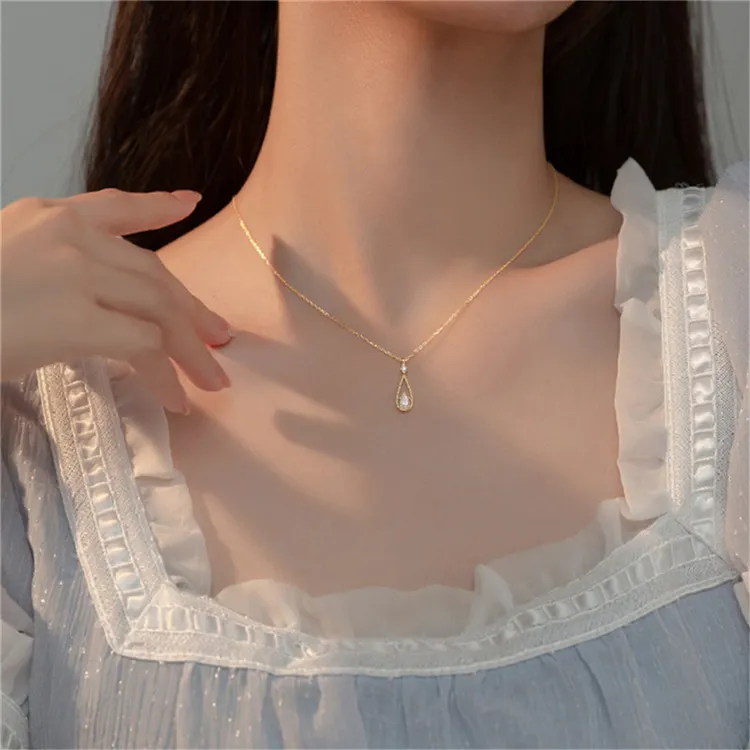 坠链均925银 【品牌】女项链时尚名媛轻奢锁骨简约气质百搭小众精致