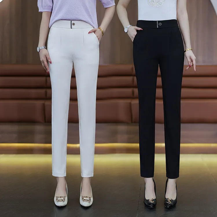 裤子女春夏2024年新款高腰显瘦西装女裤百搭女士裤子直筒休闲裤女