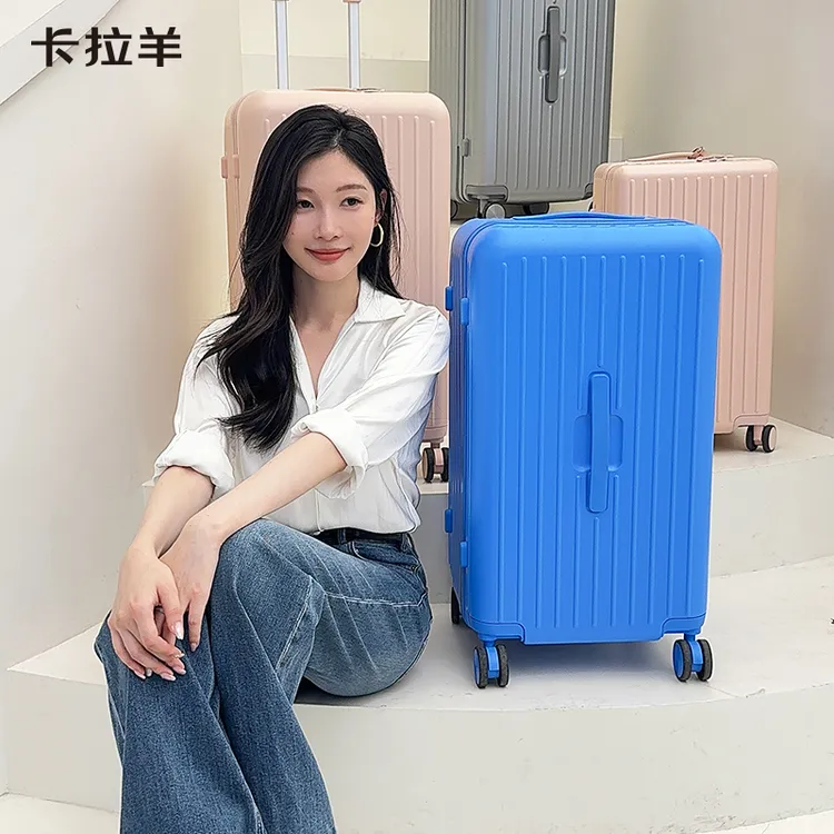 卡拉羊2024年新款行李箱魔方体拉杆箱女登机箱24寸旅行28寸云朵箱