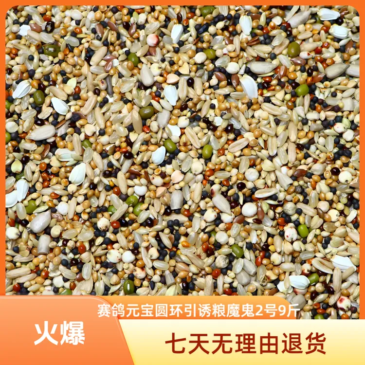 小颗粒杂粮组合魔鬼2号9斤职业赛特比环赛鸽引诱鸽粮培养亲和力