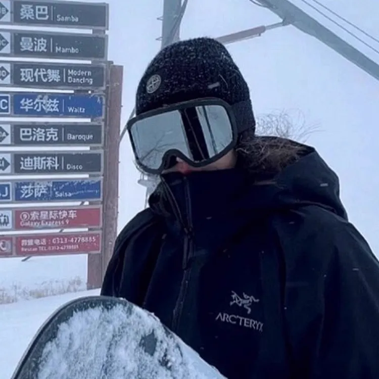 超大框登山滑雪镜反光户外运动眼镜骑行防风沙全包围大脸墨镜男女