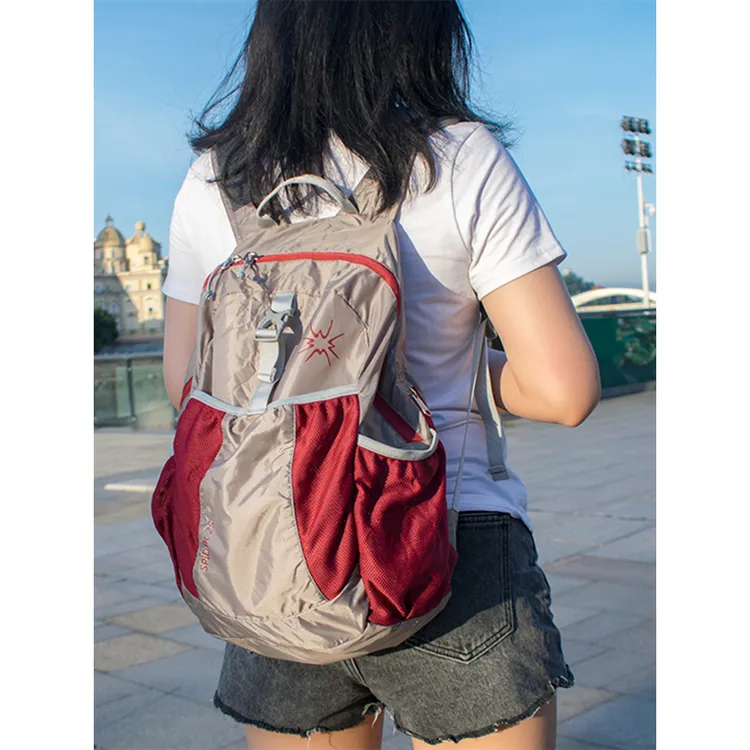 香港户外超轻包女折叠包双肩包便携运动背包超薄旅行登山包轻便