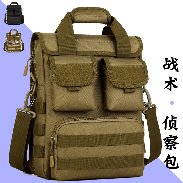 守护者户外手提包 A4通勤单肩包斜挎包 男士多功能战术背包工具包