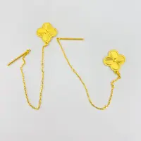 【莹莹专享】足金999饰品  四叶草耳钉  2.17  GP