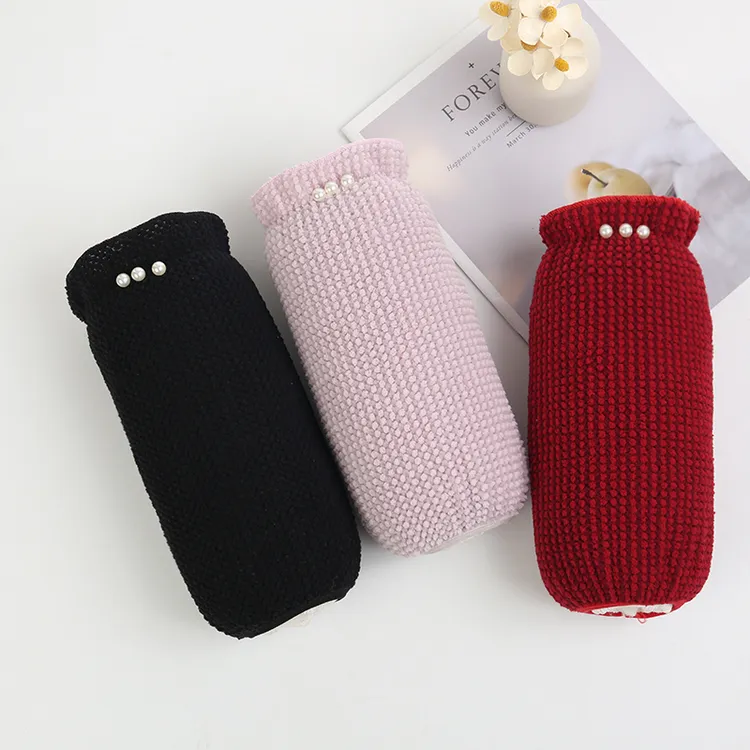 长款毛绒袖套女防污耐脏加厚保暖护袖羽绒服防脏办公学生家务套袖