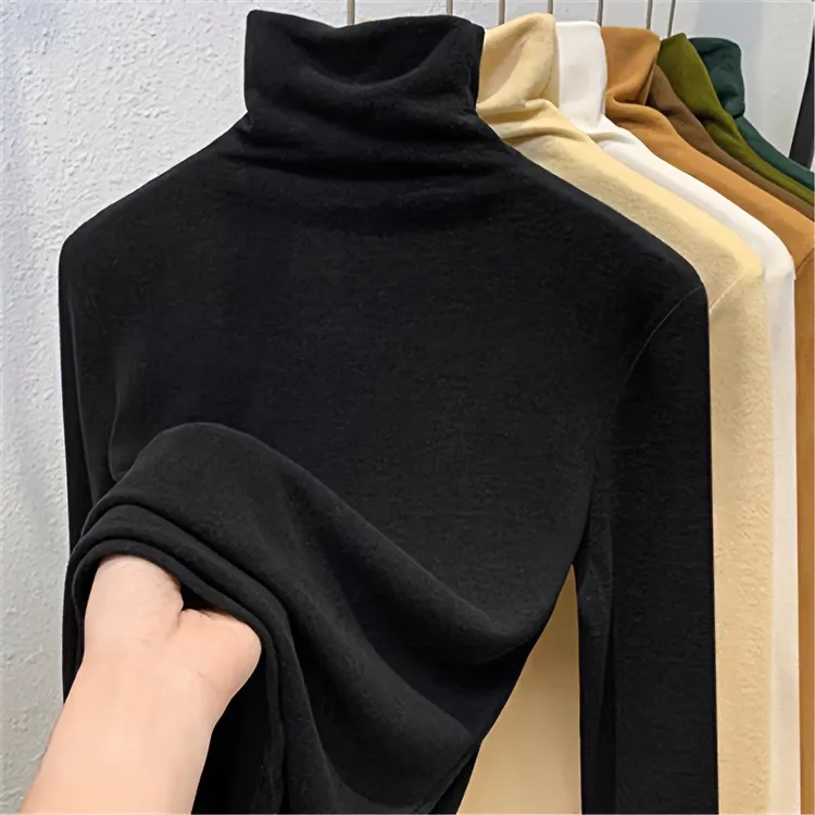 儿童洋气德绒打底衫秋冬2025新款高领保暖内搭男童女童长袖上衣服