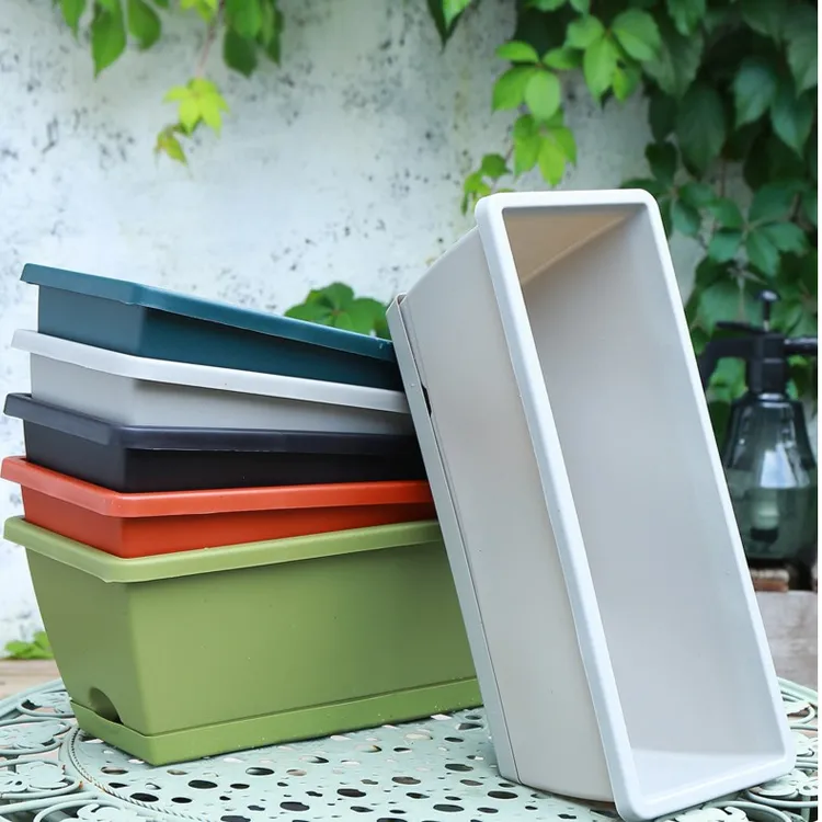 高品质阳台种菜盆种菜长方形花盆塑料长条花盆蔬菜盆特大号耐用盆