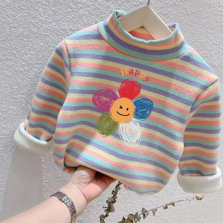 女童春秋新款打底儿童长袖T恤小女孩宝宝春秋上衣中小童秋衣
