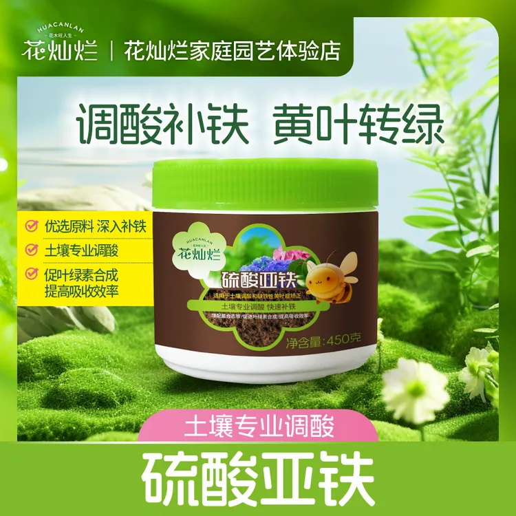 花灿烂硫酸亚铁花肥预防养花缺铁性栀子花杜鹃花等喜酸植物专用肥